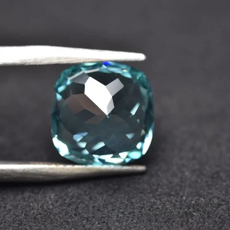 Cushion Shape Lab Grown Paraiba VVS1 for DIY Charms Advanced Jewelry Rings Earrings Making Natural Colour Certificate Wholesale