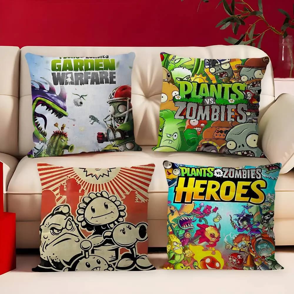 Gioco classico P-Plants Vs Z-Zombies Cuscino Anime Cuscino Divano letto Testa Cuscino Fodera per cuscino 45x45 cm Moda