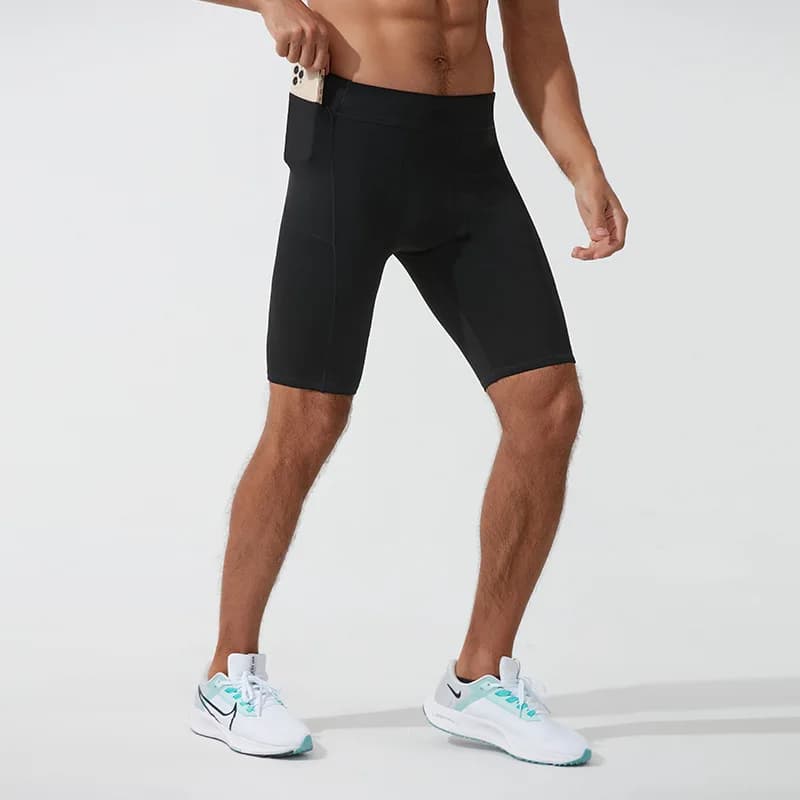 Pantaloncini a Compressione da Uomo da 5 Pollici, Asciugatura Rapida, Traspiranti per Corsa, Ciclismo, Allenamento in Palestra, Abbigliamento Fitness Elastico