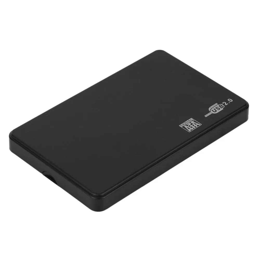 Custodia HDD da 2.5 pollici USB 2.0 SATA supporto portatile disco rigido Hdd da 2TB scatola esterna nera per HDD con custodia