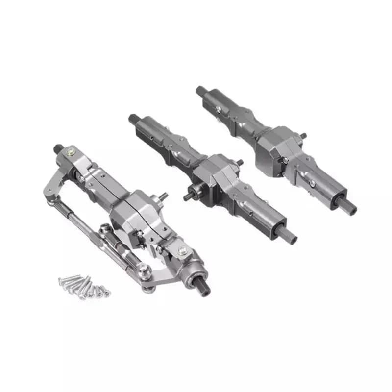 WPL B16 B36 Feiyu JJRC Auto telecomandata Accessori di aggiornamento in metallo Gruppo assale anteriore, centrale e posteriore Accessori per auto RC