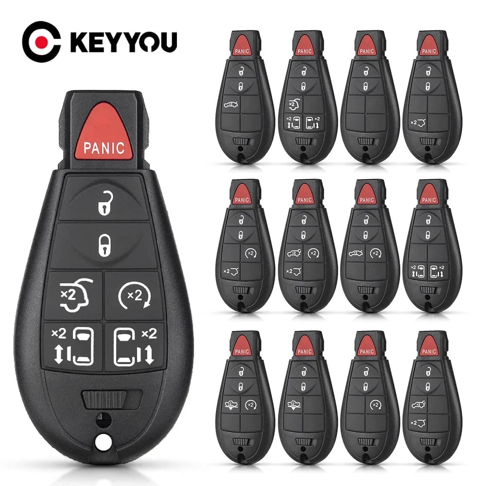 KEYYOU per Jeep Chrysler Dodge 300 Town Country Grand Cherokee Caravan Charger Magnum Journey Smart Car Remote Key Shell Case