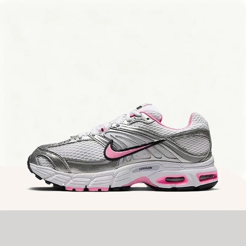 Nike Air Max Moto2K: Scarpe da corsa basse da donna versatili, comode e resistenti – Argento e rosa HQ2056-101