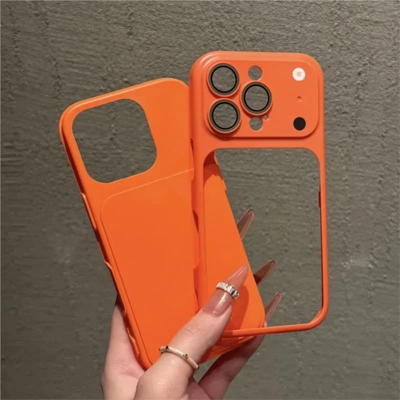 Custodia 2 IN 1 per iPhone 11 12 13 14 Plus 15 16 17 Pro Max Air Protezione antiurto opaca per lenti Cambio istantaneo a 17 Cover semplice