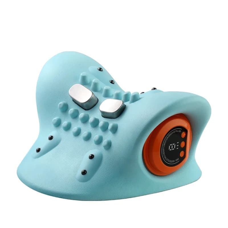 Cervical Massager for Adults with Cervical, Traction, Portable Neck and Head Acupoint Massage Pillow, Intelligent Heat Therapy