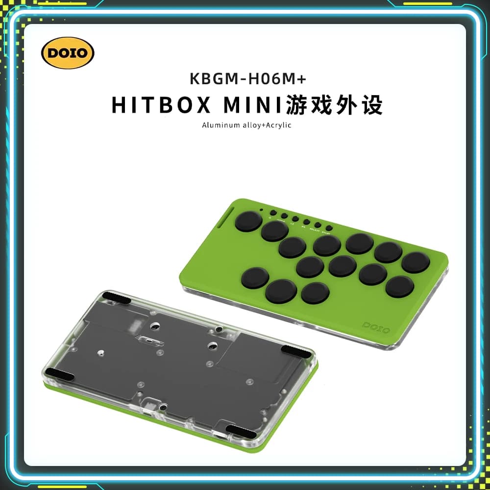 DOIO HITBOX KBGM-H06M + Mini tastiera da gioco Lega di alluminio Street Fighter 6 Joystick Arcade Personalizza tastiera da gioco portatile