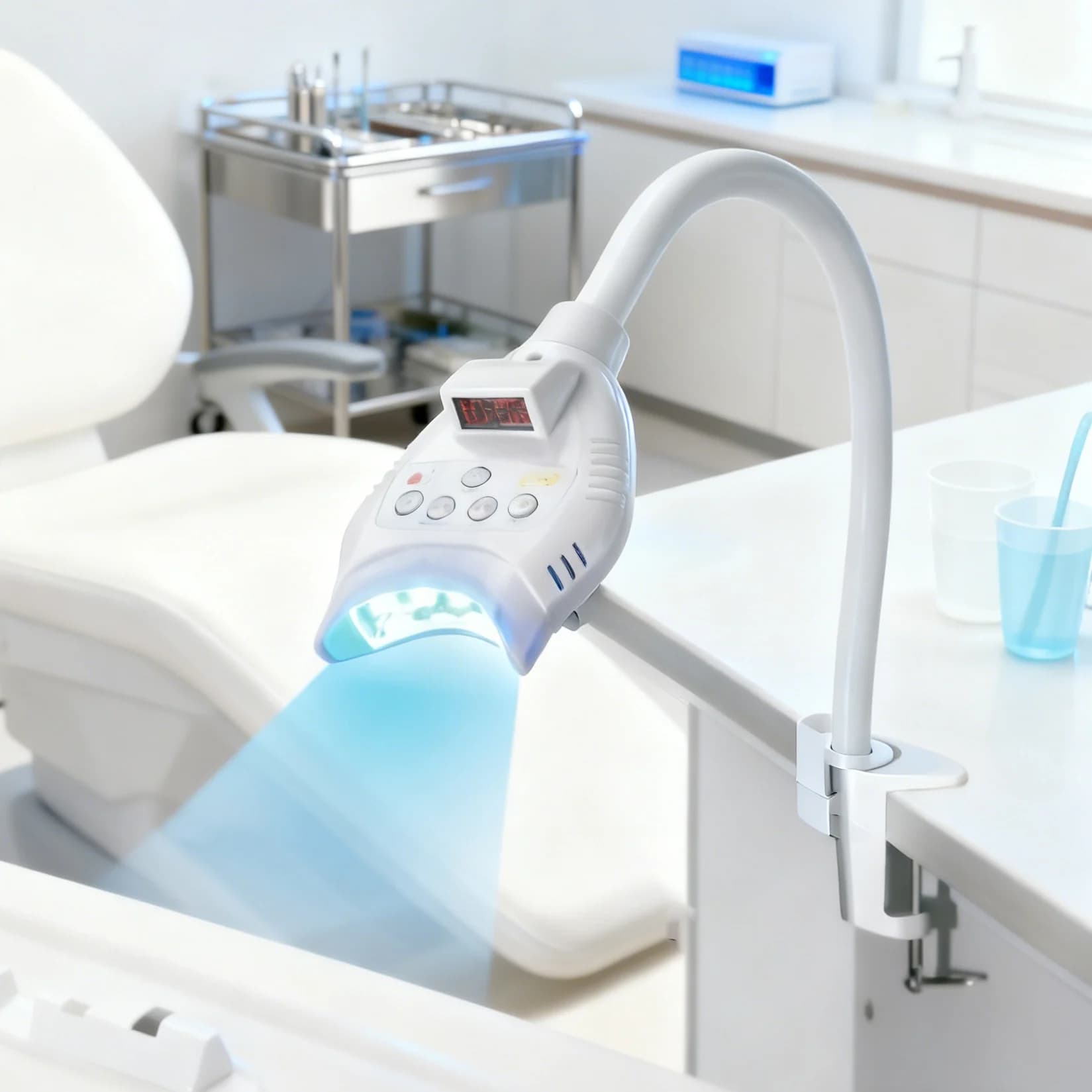 40W LED Dental Whitening Tool with Clip, Whitening Accelerator with Lock Screw