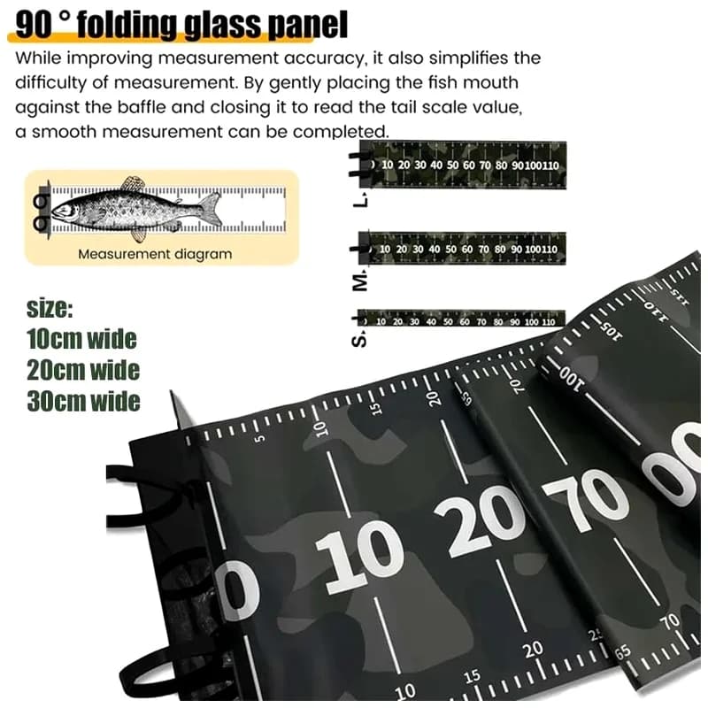 2026 Measuring Tape Waterproof Durable PVC Fishing Ruler 10/20/30cm for Tackle Box Boat Kayak Fishing Gear Use 1pcs Of