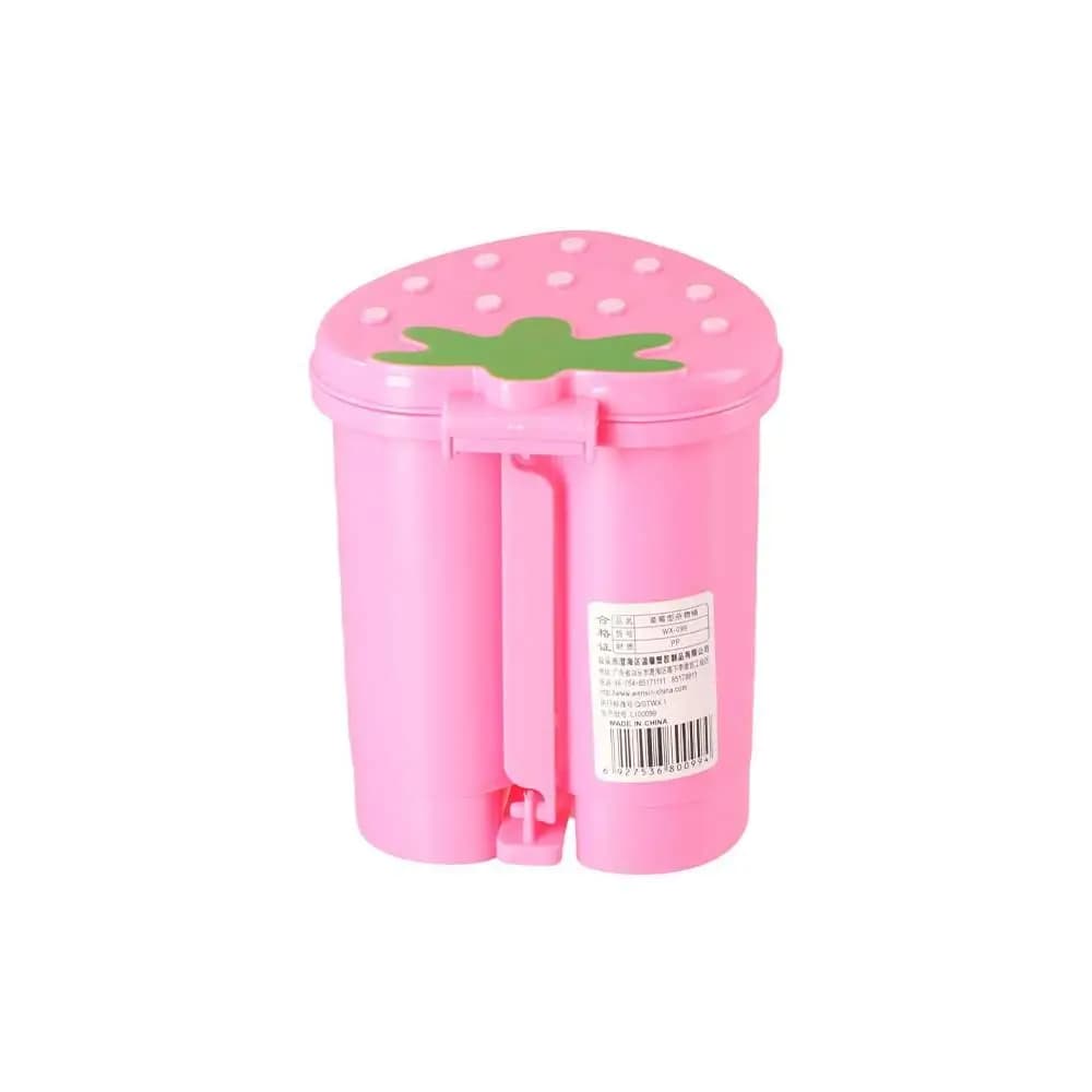 Plastica 1 pz rosa con coperchio pop-up forniture per la casa nessun odore fragola decorativo cestino della spazzatura pattumiera cestino della spazzatura pattumiera
