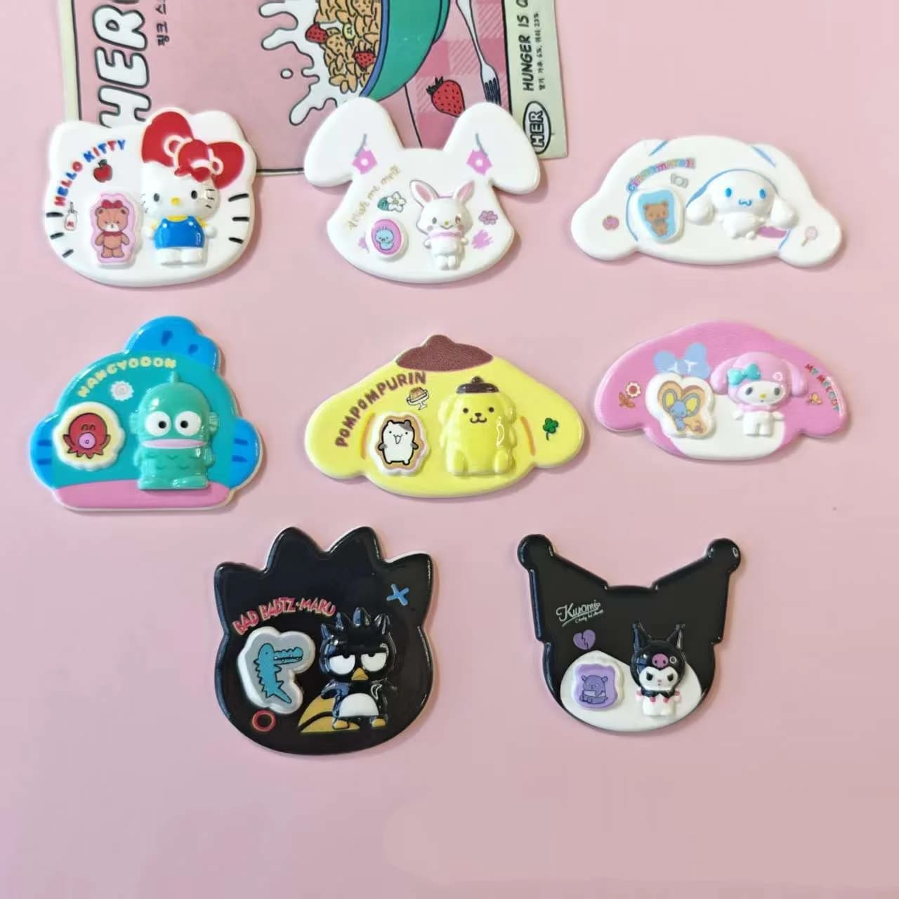 10pcs Cute Character Resin Cabochons DIY Accessories for Cream Glue Phone Case, Hair Clips, Fridge Magnets & Handmade