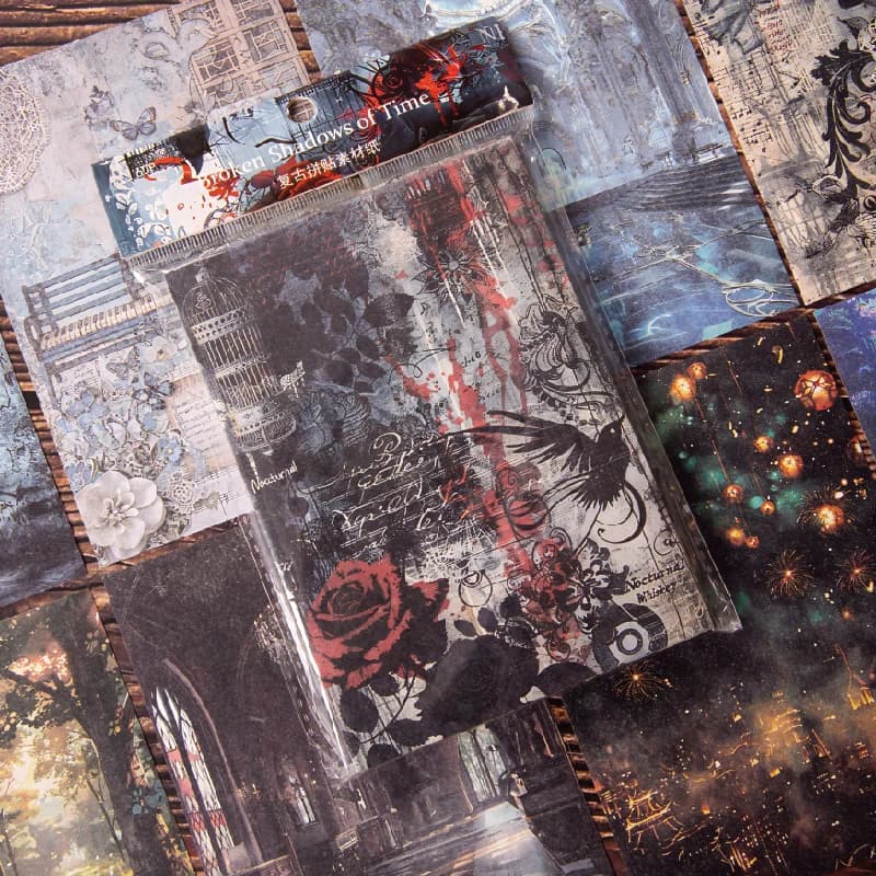60 Sheets Vintage Scrapbooking Light Paper Kit DIY Junk Journal Collage Aesthetic Stationery Background Decor Materials Paper