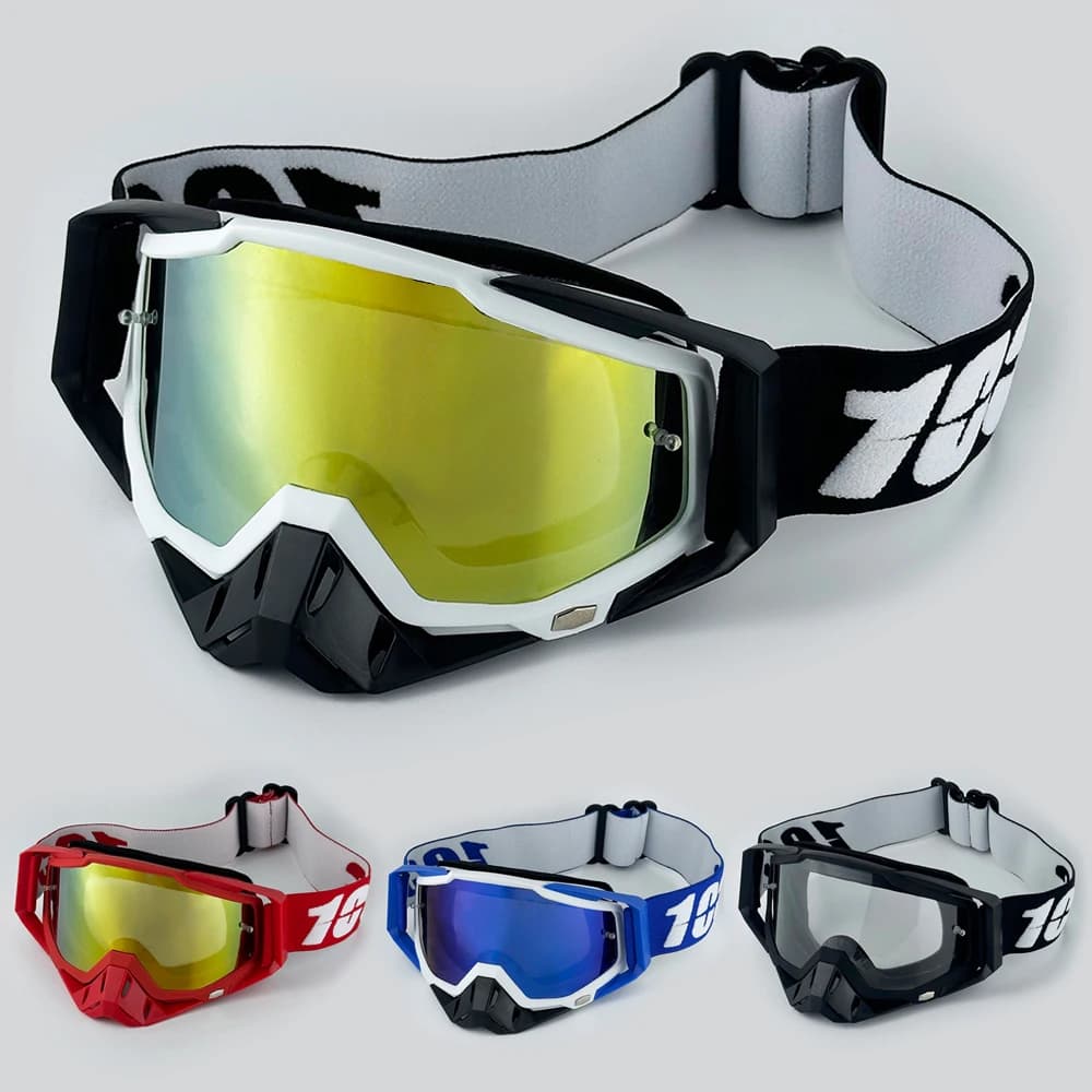 100 Occhiali da motocross Occhiali da sole da moto Uomo MTB ATV Maschera Protezione antivento Sci Ciclismo Occhiali da corsa fuoristrada