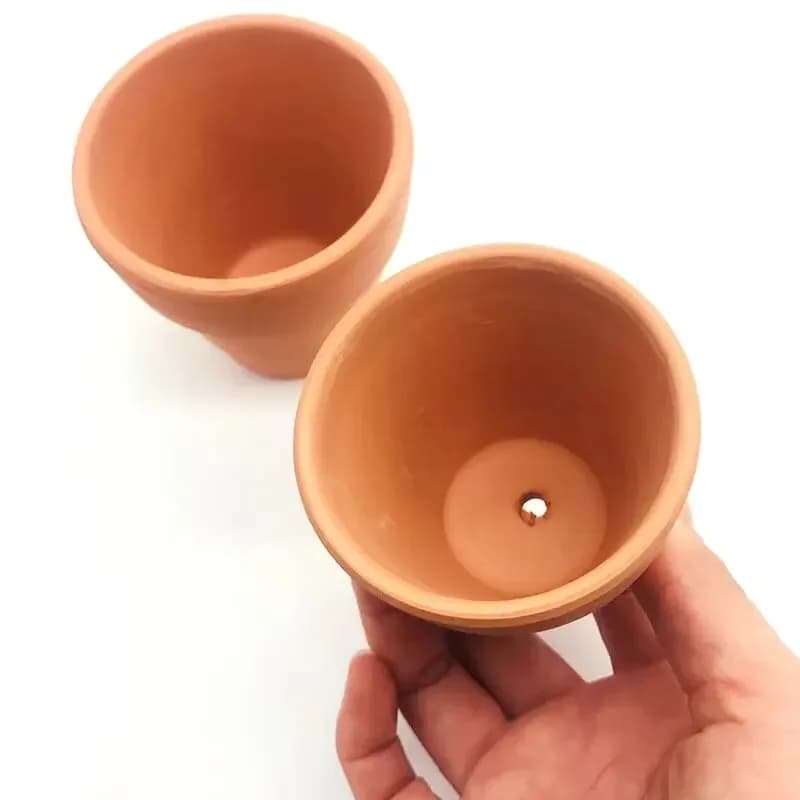 Decorazione dell'acquario di fango rosso per acquario di erba d'acqua Mini vaso di polka d'acqua in vaso per piantare tazza di cilindro vaso di fiori in ceramica Nuovo