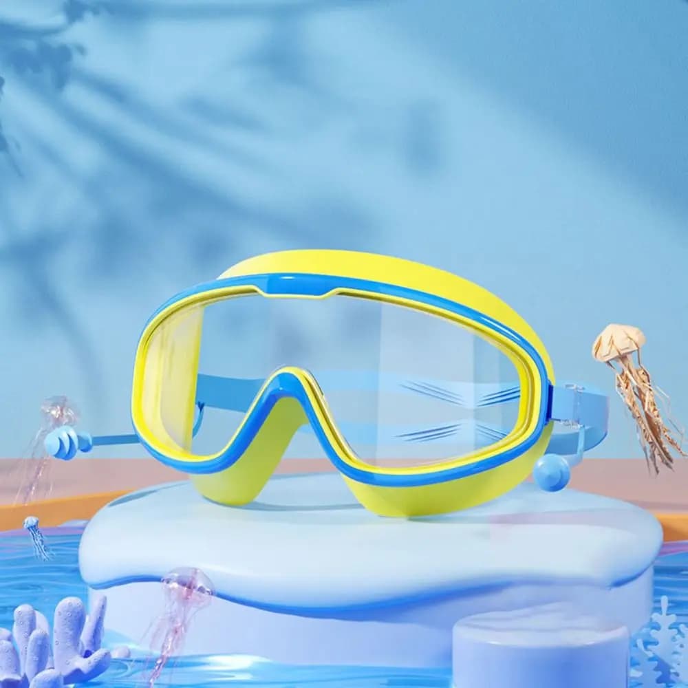 Swimwear with Large Silicone Frame Training Glasses for Swimming HD Duvet Covering Adjustable Sub Glasses Pool
