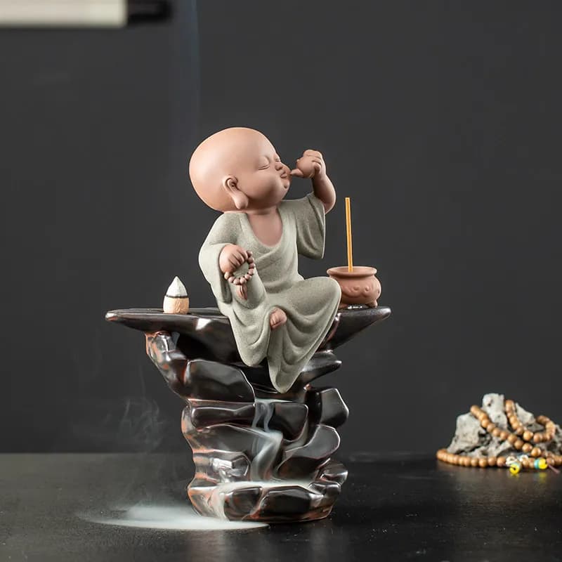 Bruciatore di incenso in ceramica per interni, design alla moda, bruciatore di incenso a riflusso, moderno, per incenso di sandalo, decorazione in ceramica