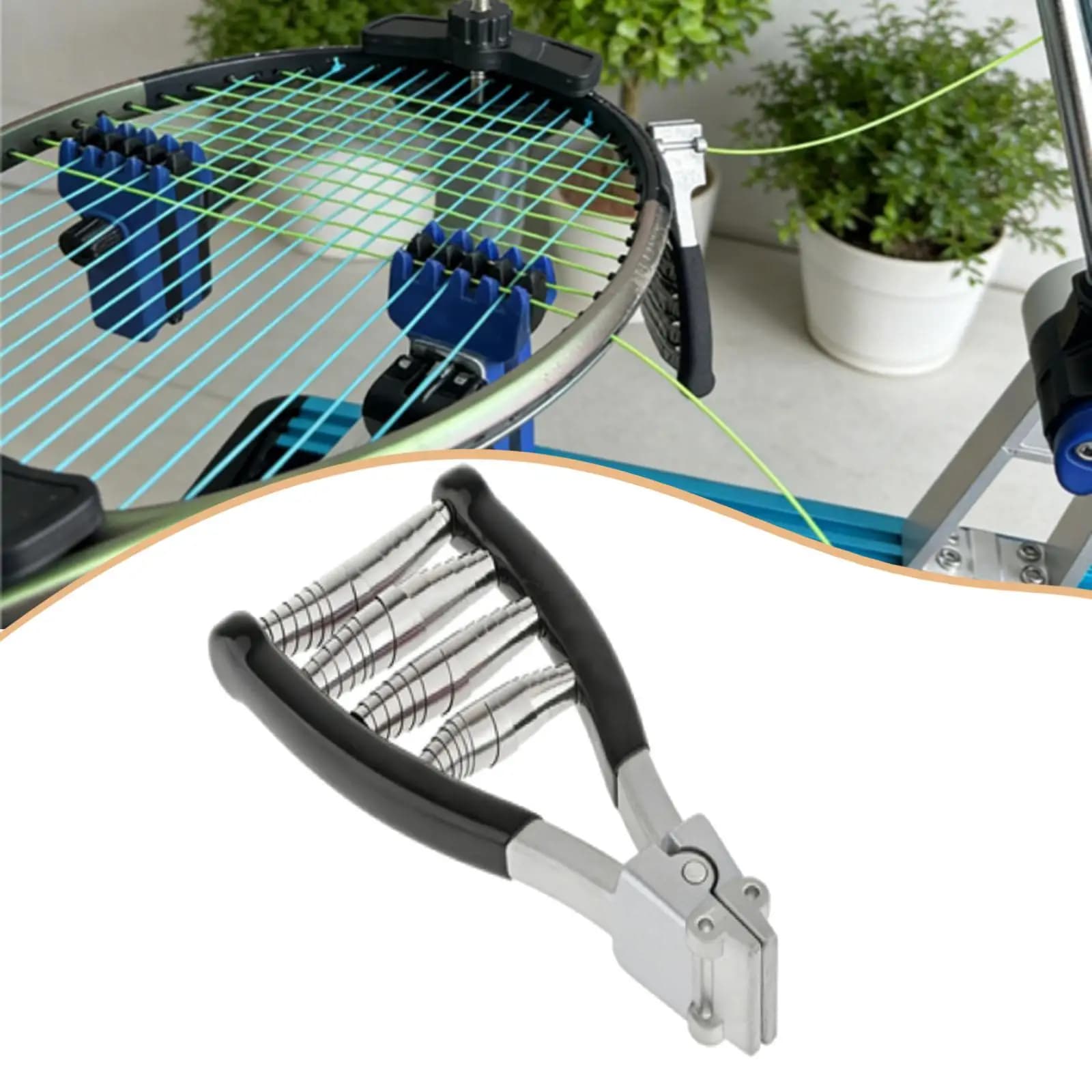 Morsetto per Incordatura Racchette da Tennis con Testa Larga, Strumento di Precisione in Metallo Durevole per Riparazioni
