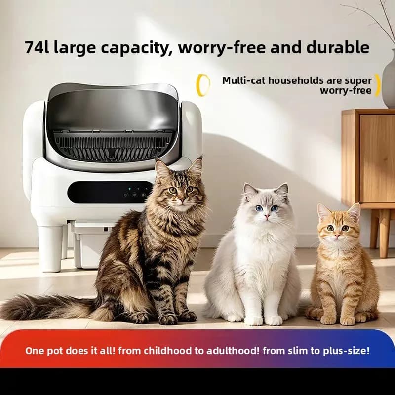 Automatic cat litter box, open smart oversized electric cat toilet, cat supplies
