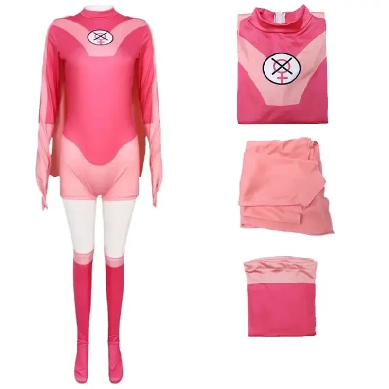 New 2026 Invincible Atom Eve Cosplay Costume Disguise for Adult Women Bodysuit Jumpsuit Cloak Outfits Halloween Carnival Sui COS