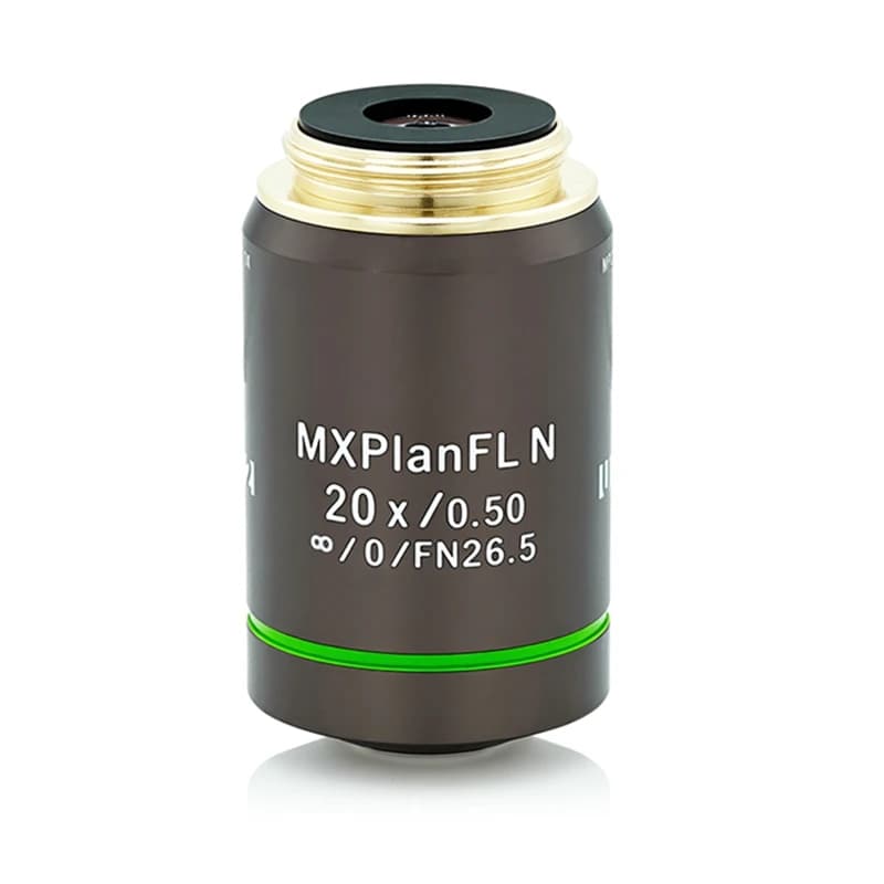 F180 20X Microscopio metallurgico Piano obiettivo Apochromatico Infinity NA 0,5 WD 4,1 MM MXPlanFLN Obiettivo Obiettivo Filettatura RMS