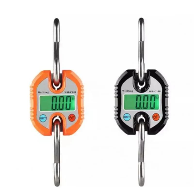 Bilancia elettronica sospesa da 150 kg 50 g Bilancia a gancio sospesa in acciaio inossidabile Mini bilancia per bagagli Bilancia digitale ad anello LCD