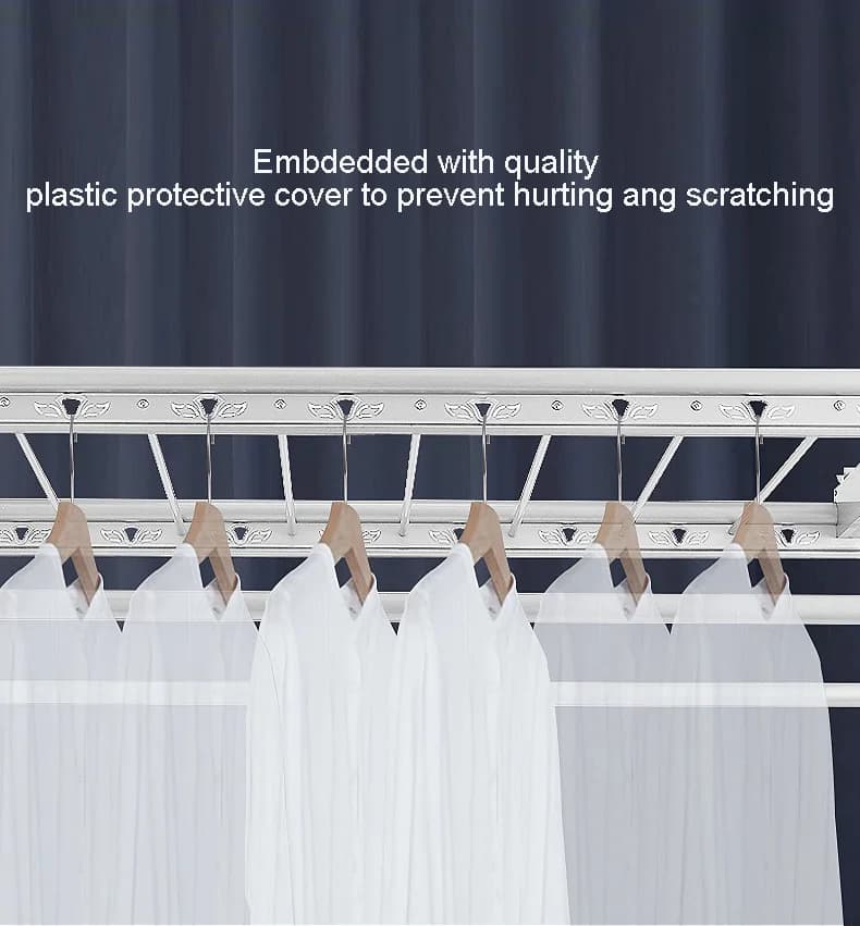 LED Automatic Smart Control Clothes Rack Electric Cloth Drying Hanger with Smart System for Modern Laundry Supplies