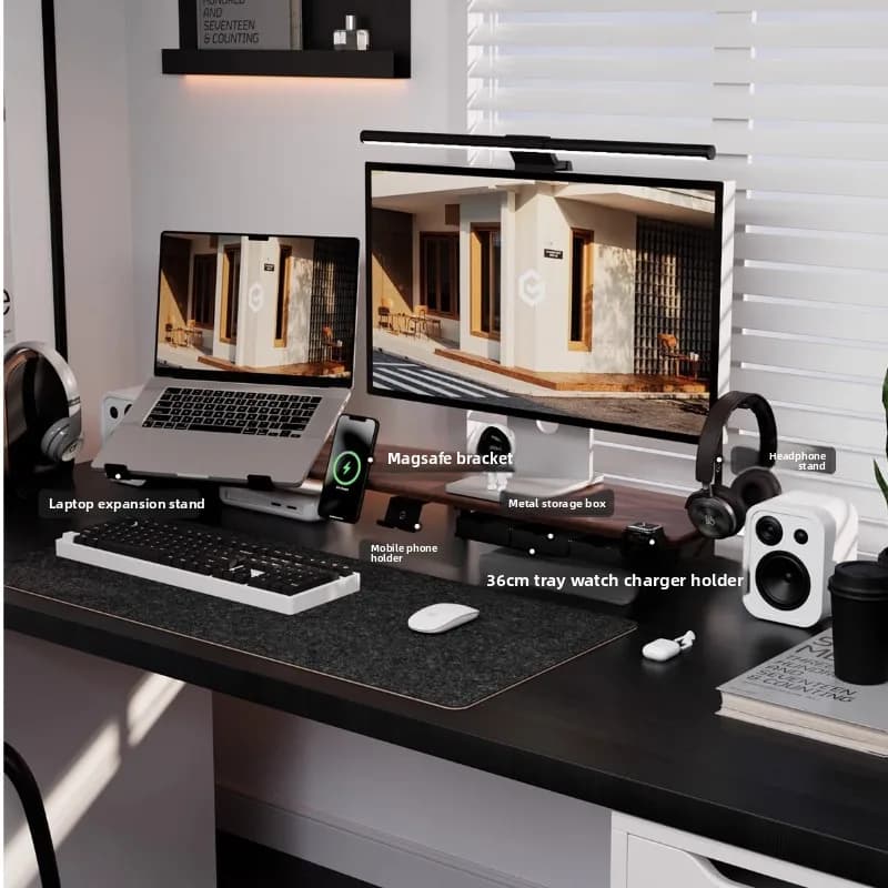 Z3Pro Monitor Support Riser Solid Wood Desk Organizer Rack Ergonomic Screen for Computer Elevator Modular Computer Desk for Workplace