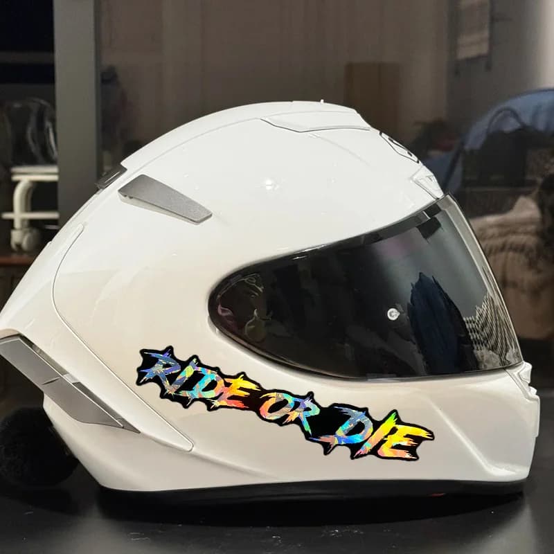 2PCS Ride or Die Waterproof Vinyl Stickers Decals For Motorcycle Helmet Lens Fuel Tank Bicycle Scooter Decor