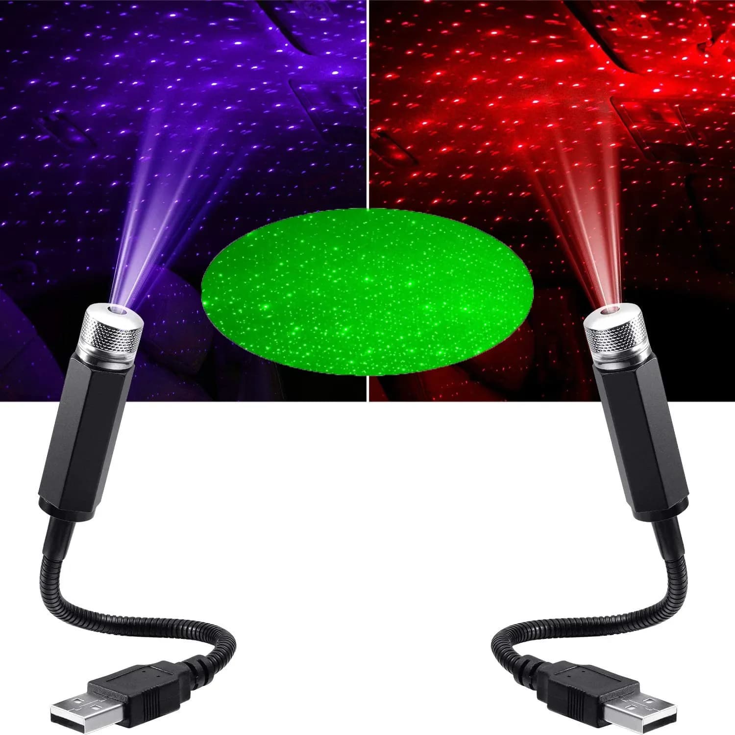 Auto Romantico LED Cielo Stellato Luce Notturna 5V Alimentato tramite USB Galaxy Star Lampada per Proiettore per Auto Tetto Camera Soffitto Decor Plug and Play