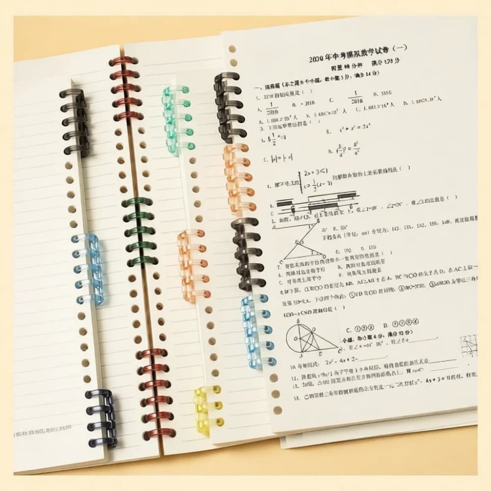 5 Hole Loose Leaf Binding Ring Plastic Clips For Notebook Planner Journal Organizer Scrapbook DIY School Office Stationery
