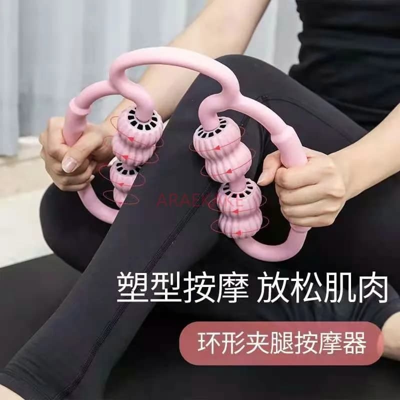 Crus massager with ring clamp, relaxation, yoga equipment with multifunctional roller, foam tree