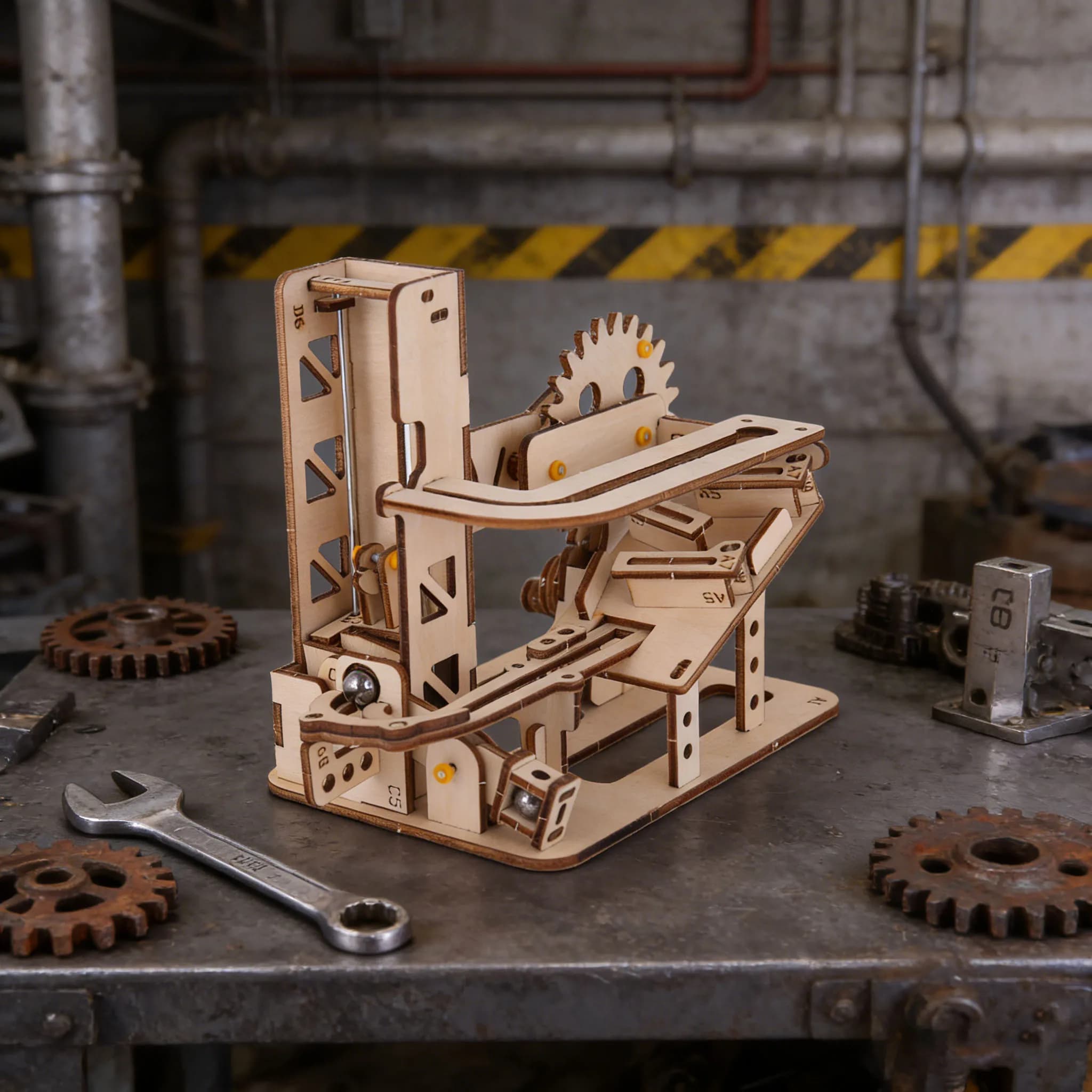 Modello di puzzle scorrevole 3D in legno, Simple Slide No. 3, blocchi di legno ad incastro, regalo educativo per il compleanno, adatti ai principianti