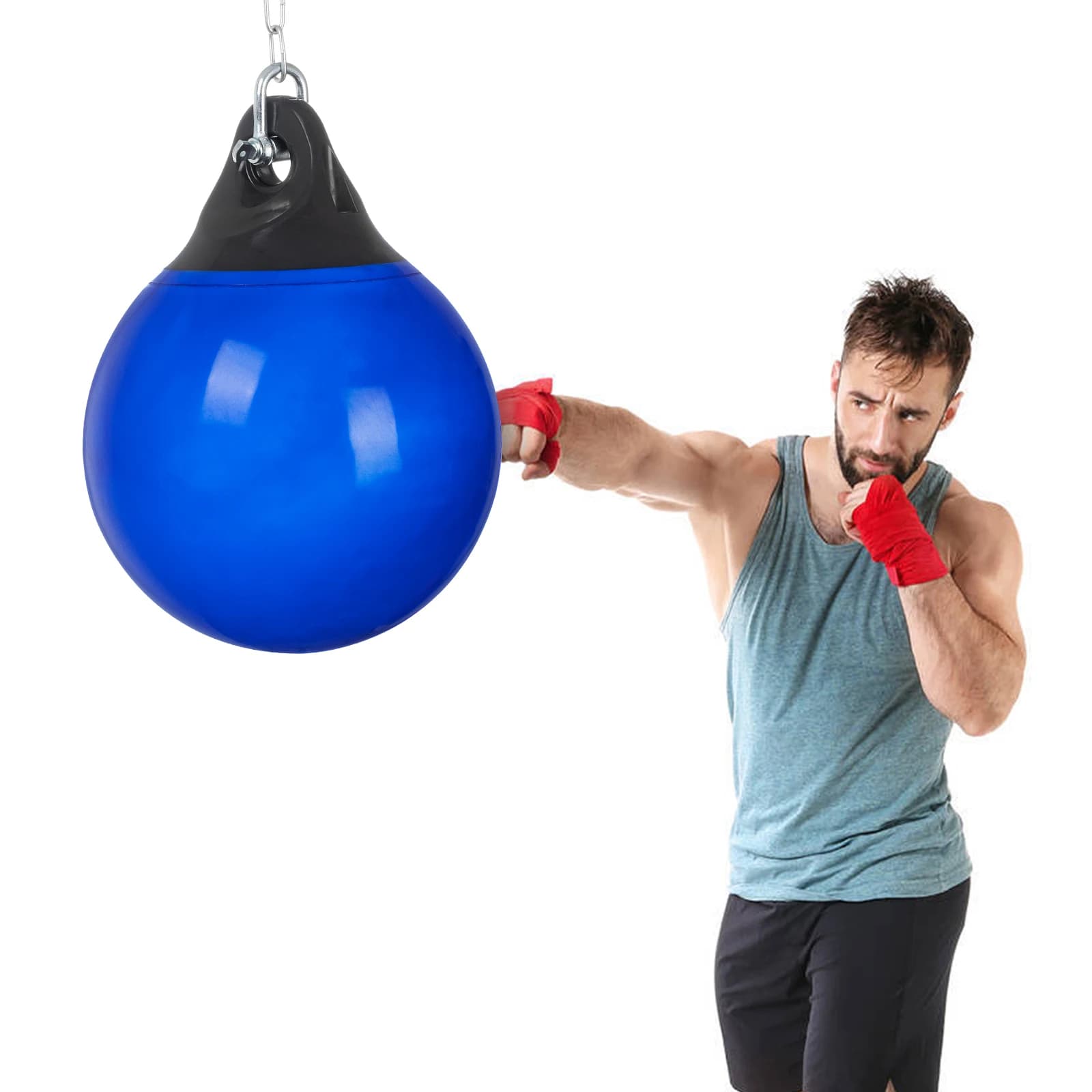 Aqua punching bag filled with heavy water for PVC weight training