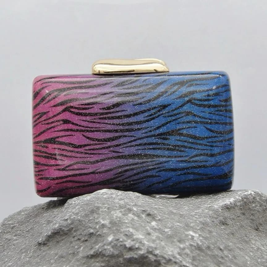 Acrylic clutch bag women designer evening party box purse 2025 new pink green white color handbag wholsale