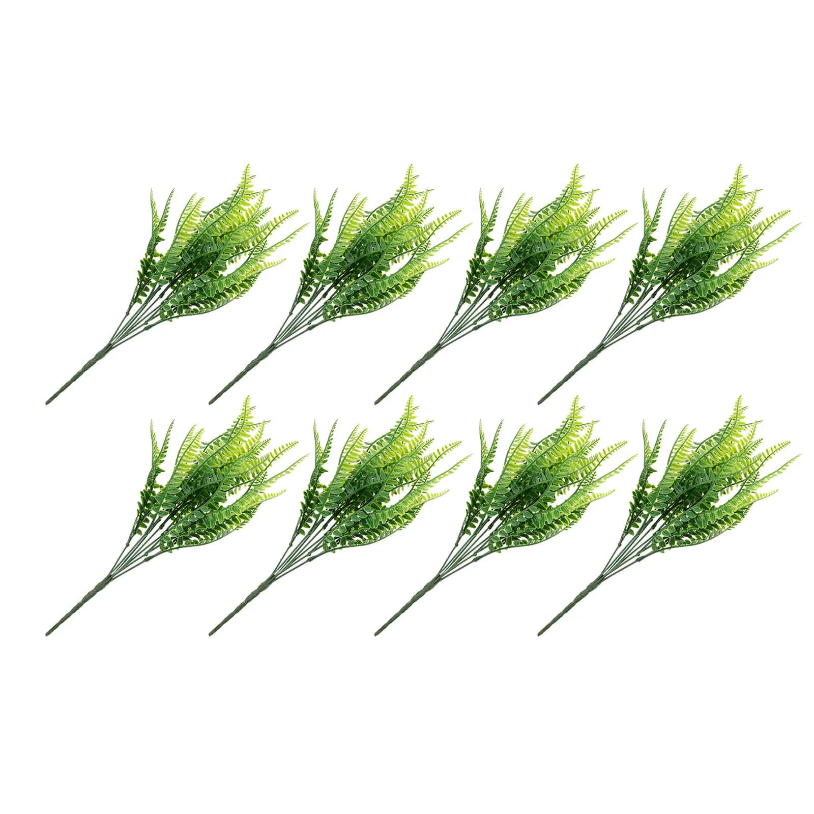 8Pcs Realistic Artificial Fern Plants Premium Uv Resistant Faux Fern Leaves for Indoor Outdoor Wedding Bouquets Garden Balcony