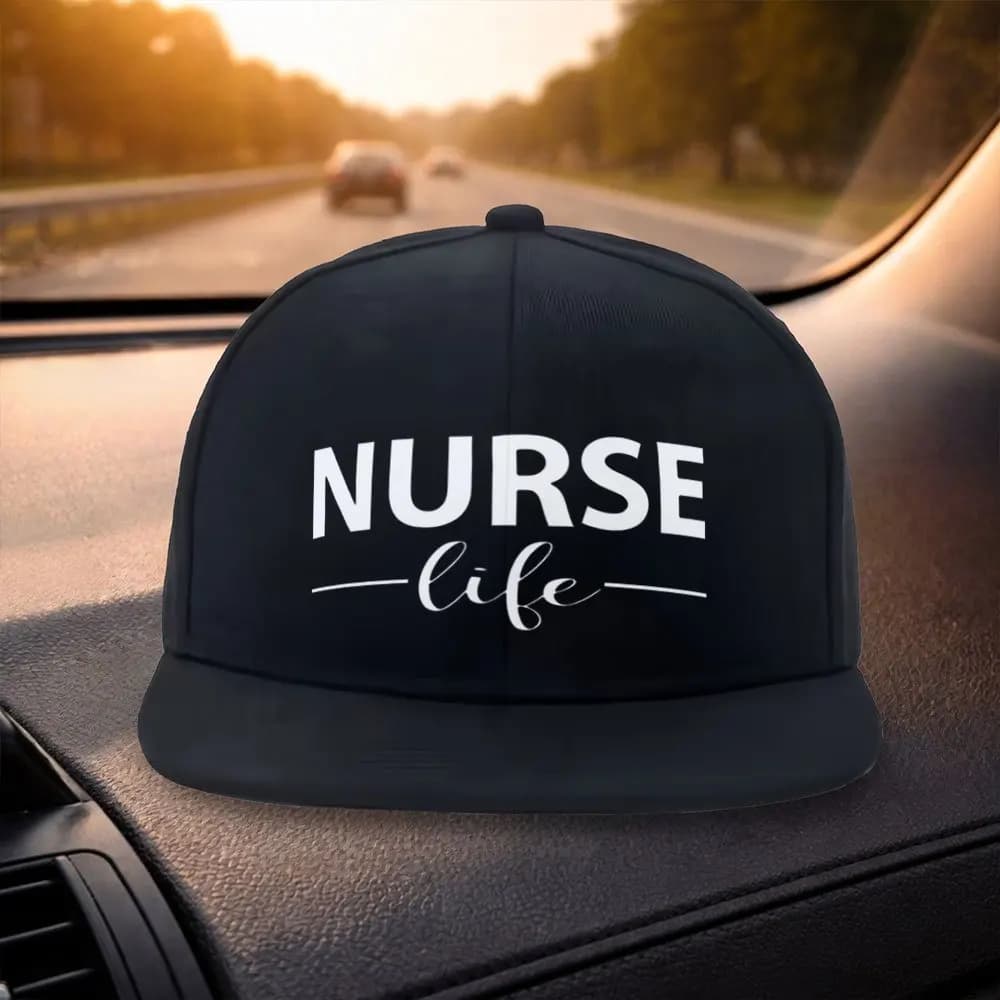 Unisex Nurse Life Print Baseball Cap Adjustable Duckbill Hat Suitable for Outdoor, Mardi Gras, & Parties Lightweight Themed De