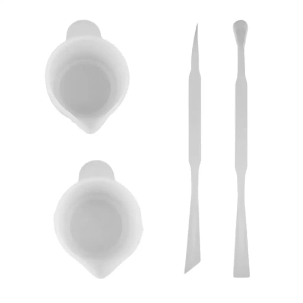 Set di Tazze per Miscelare Resina con Cucchiai in Silicone, Stampi per Misurare Resina Epossidica per Artigianato e Creazione di Gioielli
