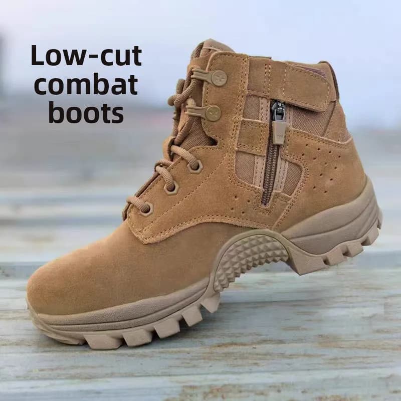 Men's and Women's Tactical Boots, Outdoor Work Shoes in Bovina Leather Antiperforation, Breathable Safety Boots with Lateral Hinge, Hiking Shoes Men's Trekking Shoes