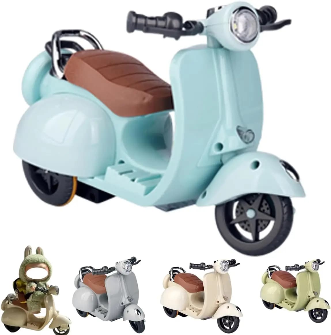 Cute Doll Mini Electric Motorcycle Children's Toy for labubu toy motor for doll (no doll) Accessories