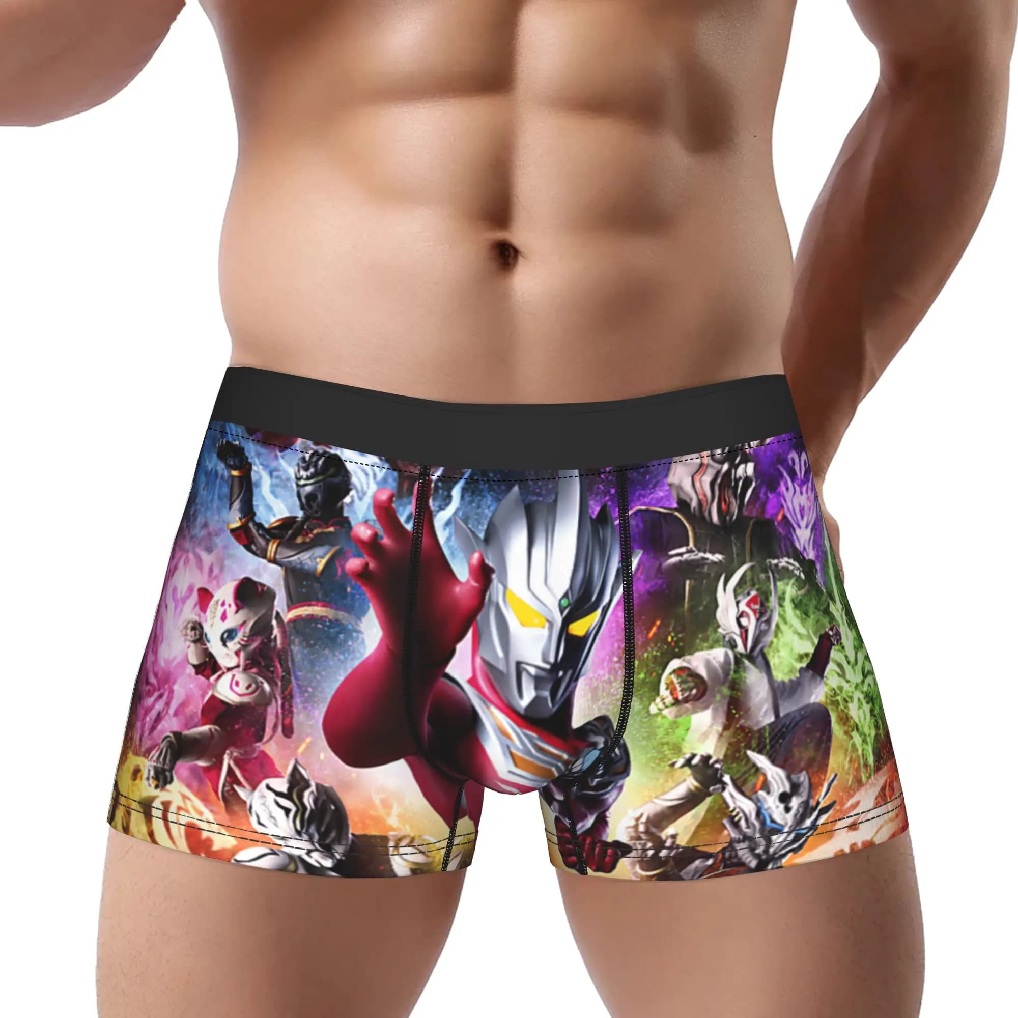 Bandai boxers ULTRAMAN REGULOS Poster Visual B Underpants Breathbale Panties Men Underwear Ventilate Shorts Boxer Briefs