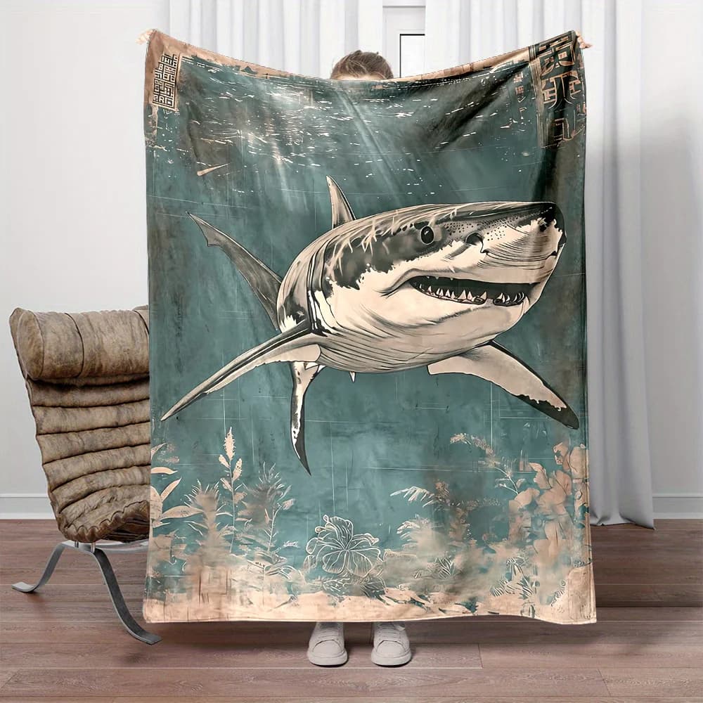 Vintage Medieval Art Flannel printed blanket suitable for all seasons suitable for living room office sofa and travel 180x250CM