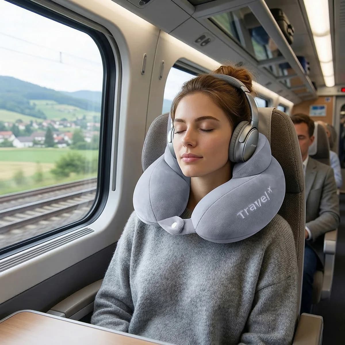 Cuscino da viaggio a forma di U per il collo, comodo cuscino da viaggio, adatto per l'uso quotidiano, supporta il collo