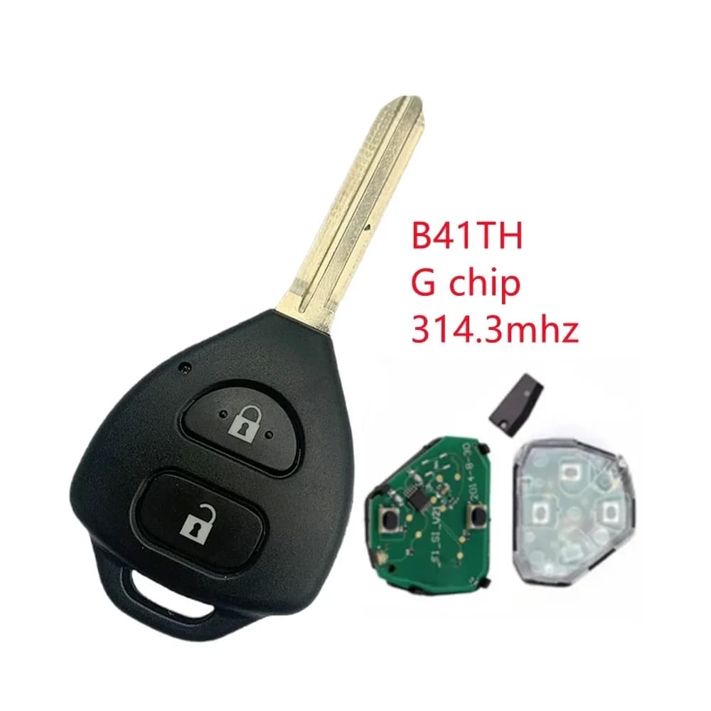 KEYECU 314.3MHz G Chip FCC ID: B41TH Per Toyota Hilux Yaris 2010 2011 2012 2013 2014 2 Bottoni Chiave Auto di Controllo Remoto Fob