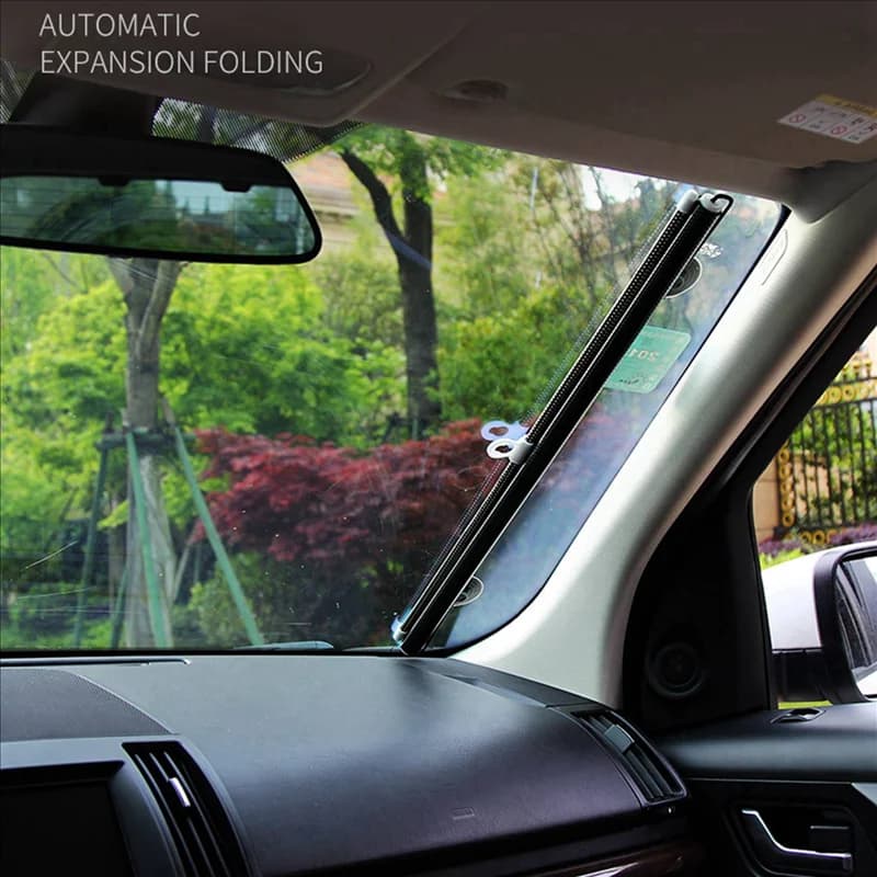 My Home 2X Sunshade Roller Blackout Suction Cup Blinds Curtains For Living Kitchen Office Car Window Free-Perforated Curtain E