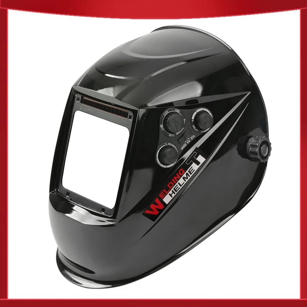 Maschera per Saldatura con Ricarica Solare e Oscuramento Automatico, Ampia Visuale e Colore Reale 130 ℃ Mascherina Resistente alle Alte Temperature