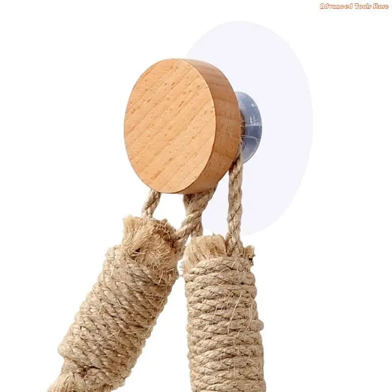 2Pcs Tissue Holder Rope Toilet Paper Rack None Drilling Roll Paper Holder W91B