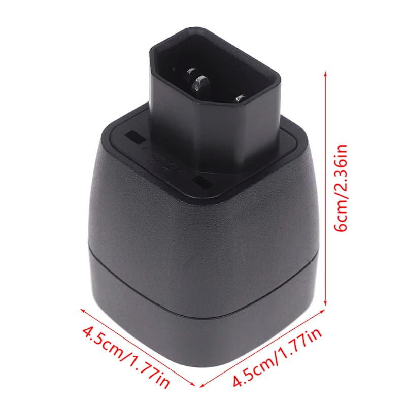 NUOVO IN OFFERTA Adattatore da Euro a C14 a 3 pin 10A 250V, da Germania/UE a IEC60320 Maschio, Convertitore per PDU e Armadietti UPS
