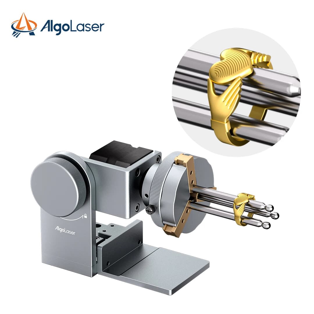 AlgoLaser ARC 2.0 3‑in‑1 Rotary Roller Module Ring Chuck Rotary Attachment for Laser Engraver Tumbler Mug Bottle Engraving DIY
