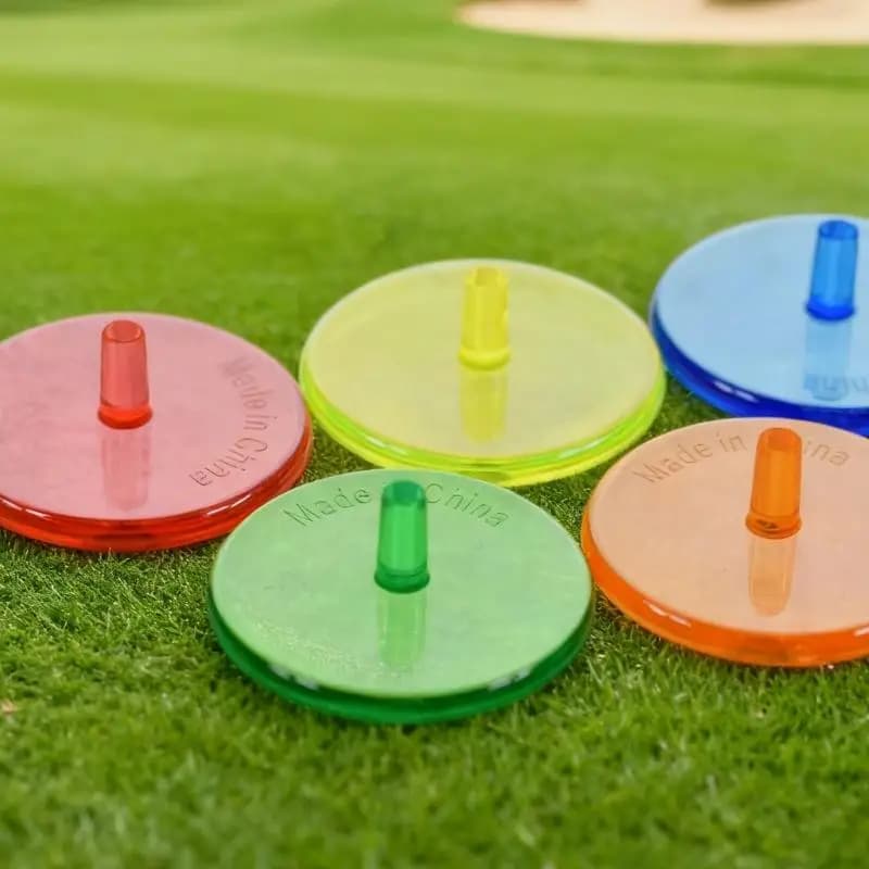 652F 50pcs Multicolor Clear Golf Ball Position Markers For Golf Course Positioning