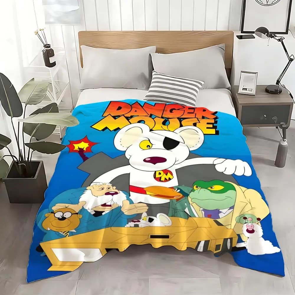 Coperta in flanella con motivo Topolino: Morbida, adatta ai bambini, calda, antistatica, lavabile, per divano, letto, casa, utilizzabile in tutte le stagioni