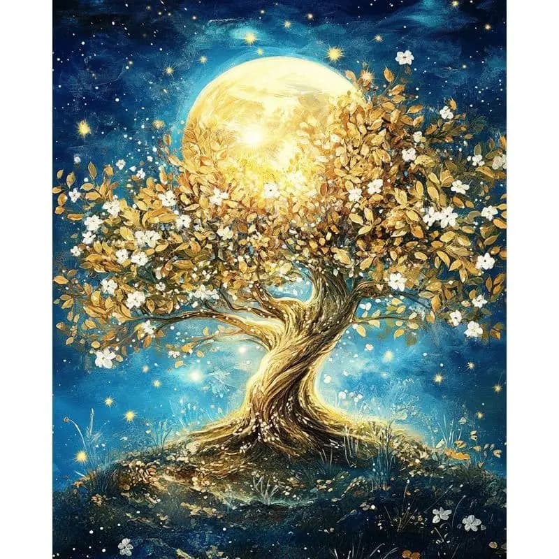 PhotoCustom 5d pittura diamante fai da te albero paesaggio strass ricamo kit punto croce diamante rotondo completo decorazioni per la casa